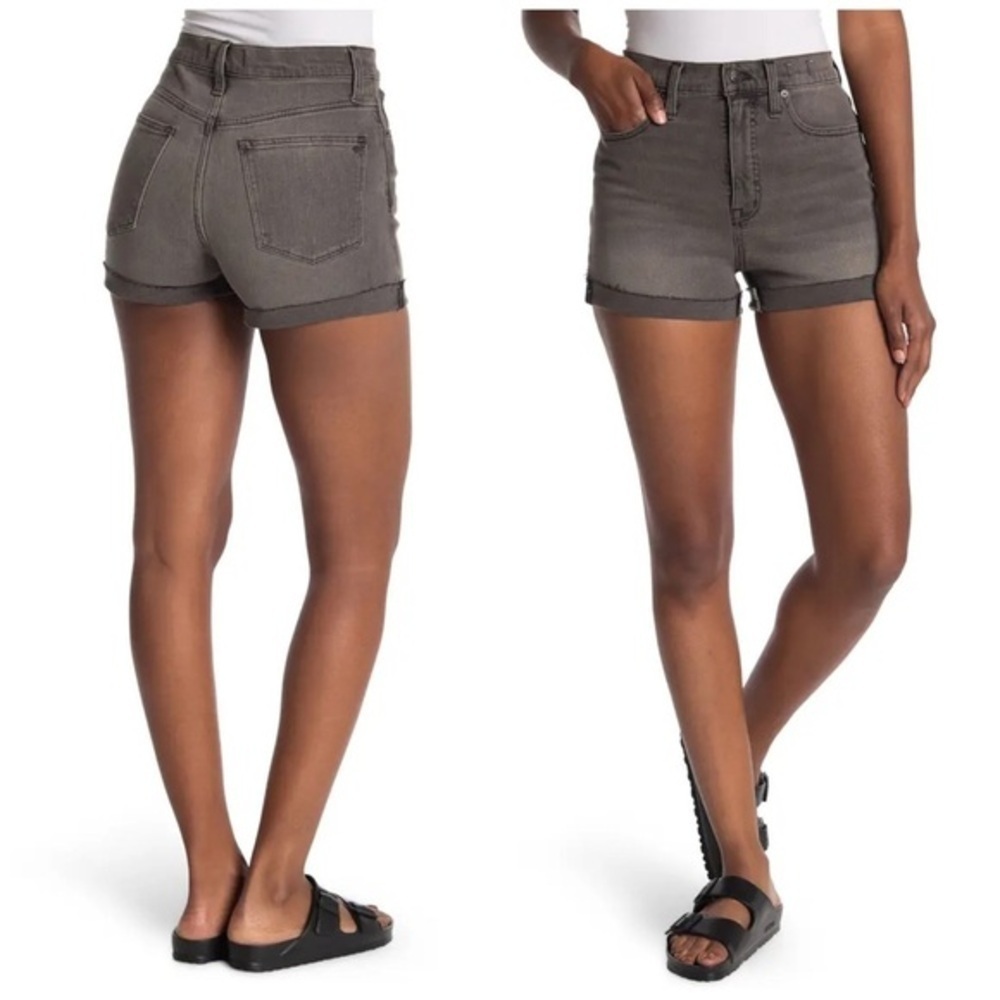 Madewell High Rise Cuffed Denim Shorts in Slater Wash Size 32